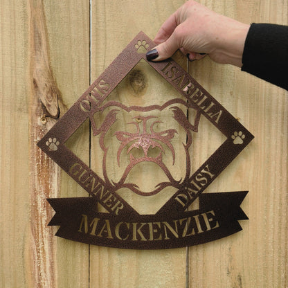 The Whole Crew Family Names Metal Wall Sign - BullyBellyMetal Sign