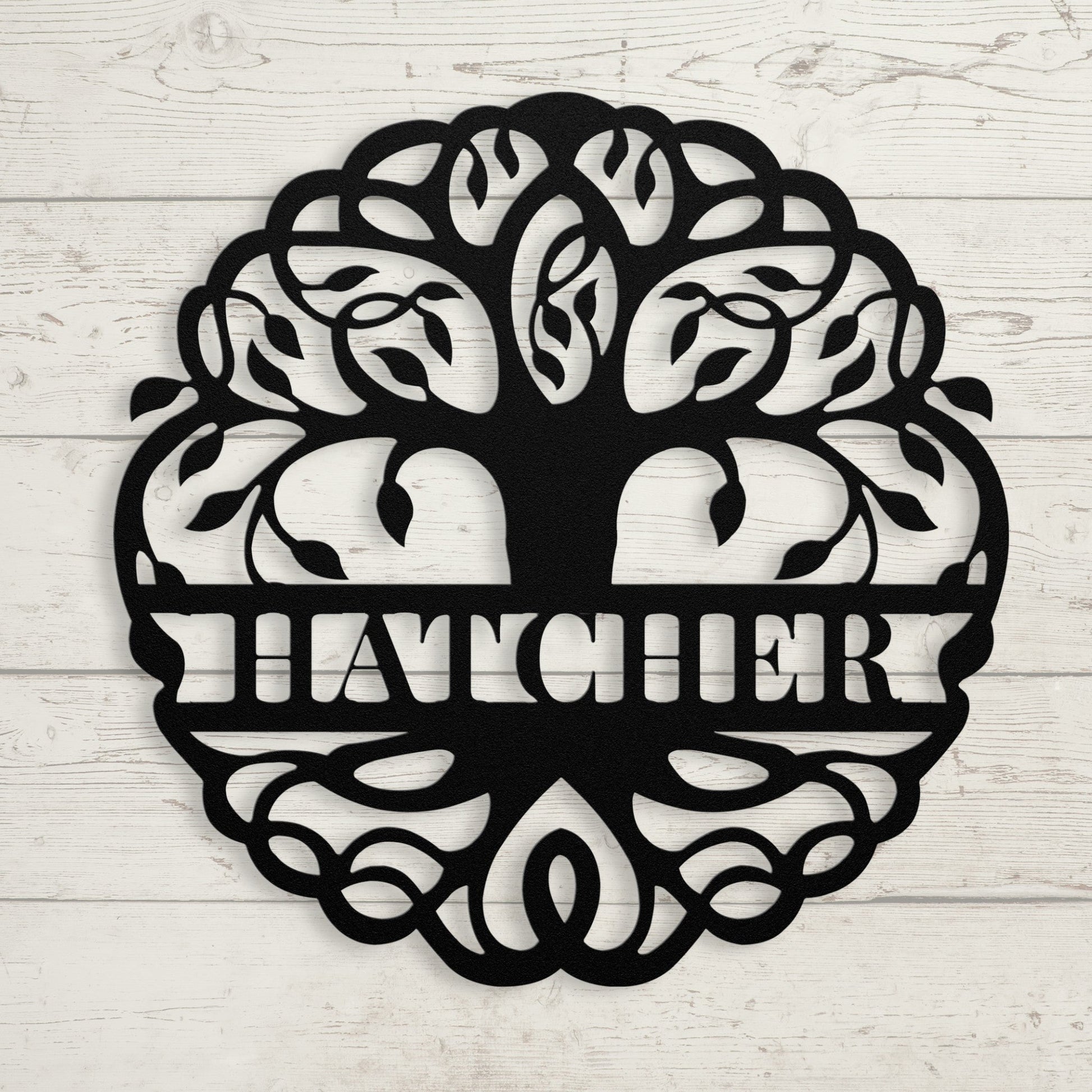 Tree of Life Family Name Metal Sign - BullyBellyMetal Sign