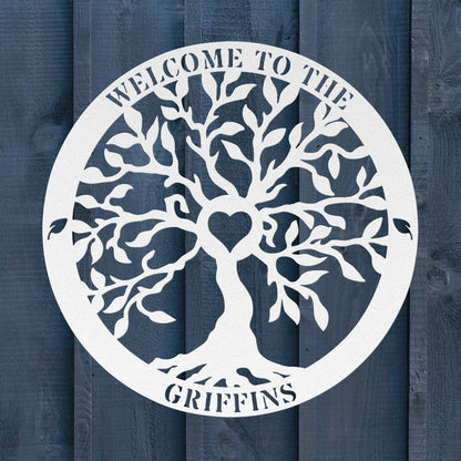 Tree of Life Welcome Metal Sign - BullyBellyMetal Sign