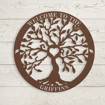 Tree of Life Welcome Metal Sign - BullyBellyMetal Sign