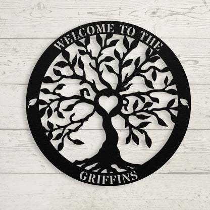 Tree of Life Welcome Metal Sign - BullyBellyMetal Sign
