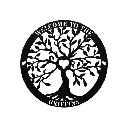Tree of Life Welcome Metal Sign - BullyBellyMetal Sign
