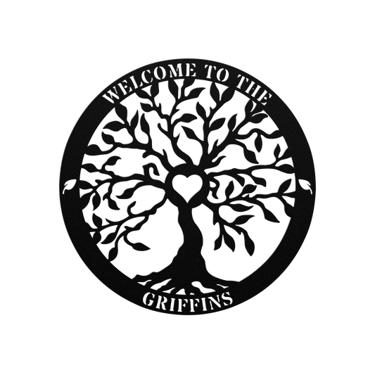 Tree of Life Welcome Metal Sign - BullyBellyMetal Sign