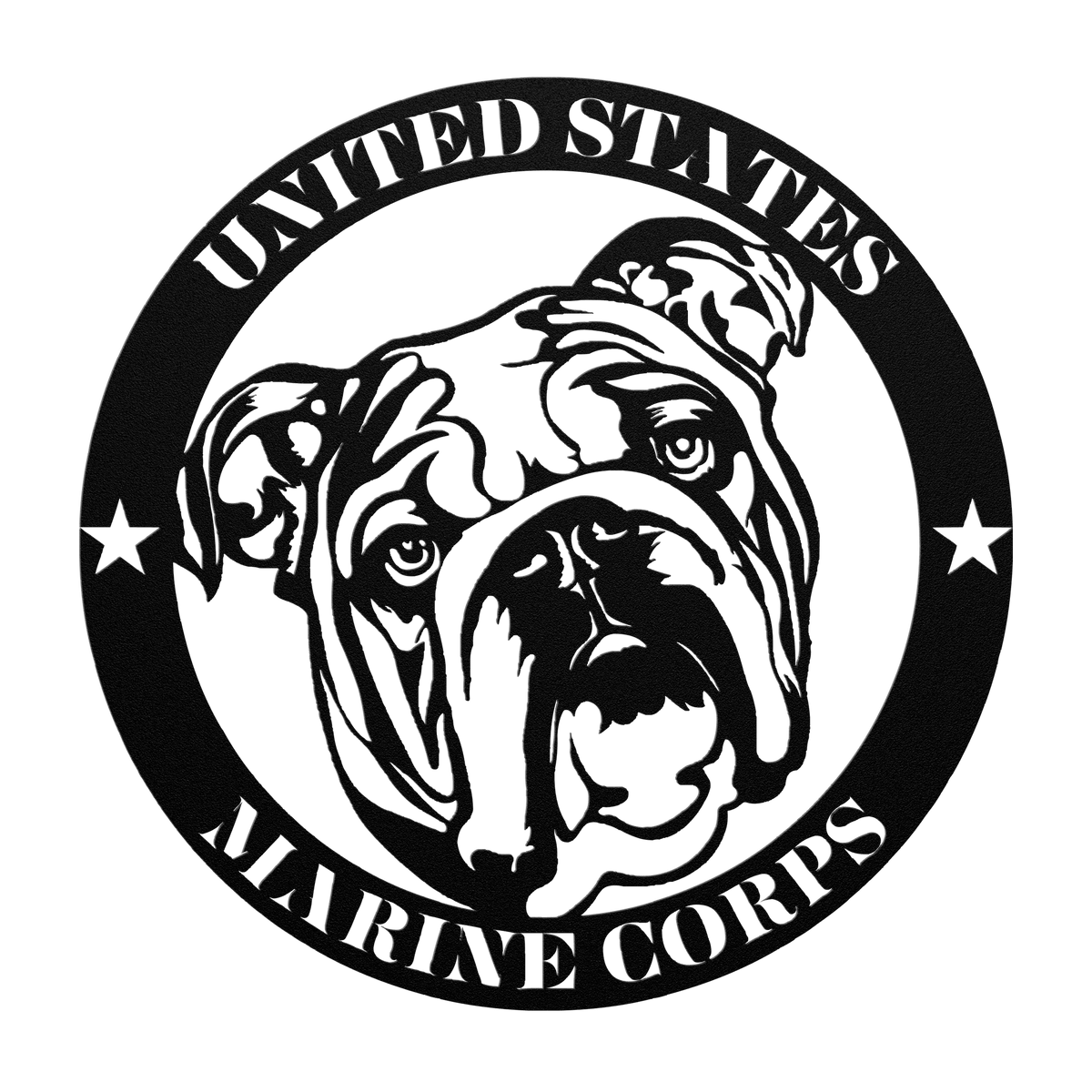 🇺🇸🐾 United States Marine Corps Bulldog Metal Sign – Military Tribute Wall Art - BullyBellyMetal Sign