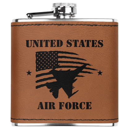 U.S. Air Force Pocket Flask – Stainless Steel - BullyBellyDrinkware