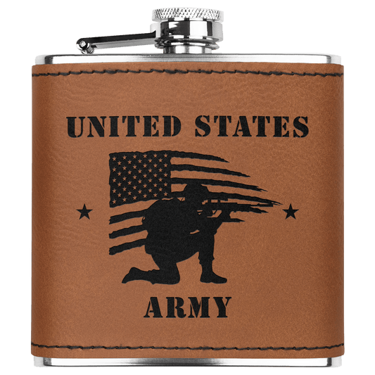 U.S. Army Pocket Flask – Stainless Steel - BullyBellyDrinkware