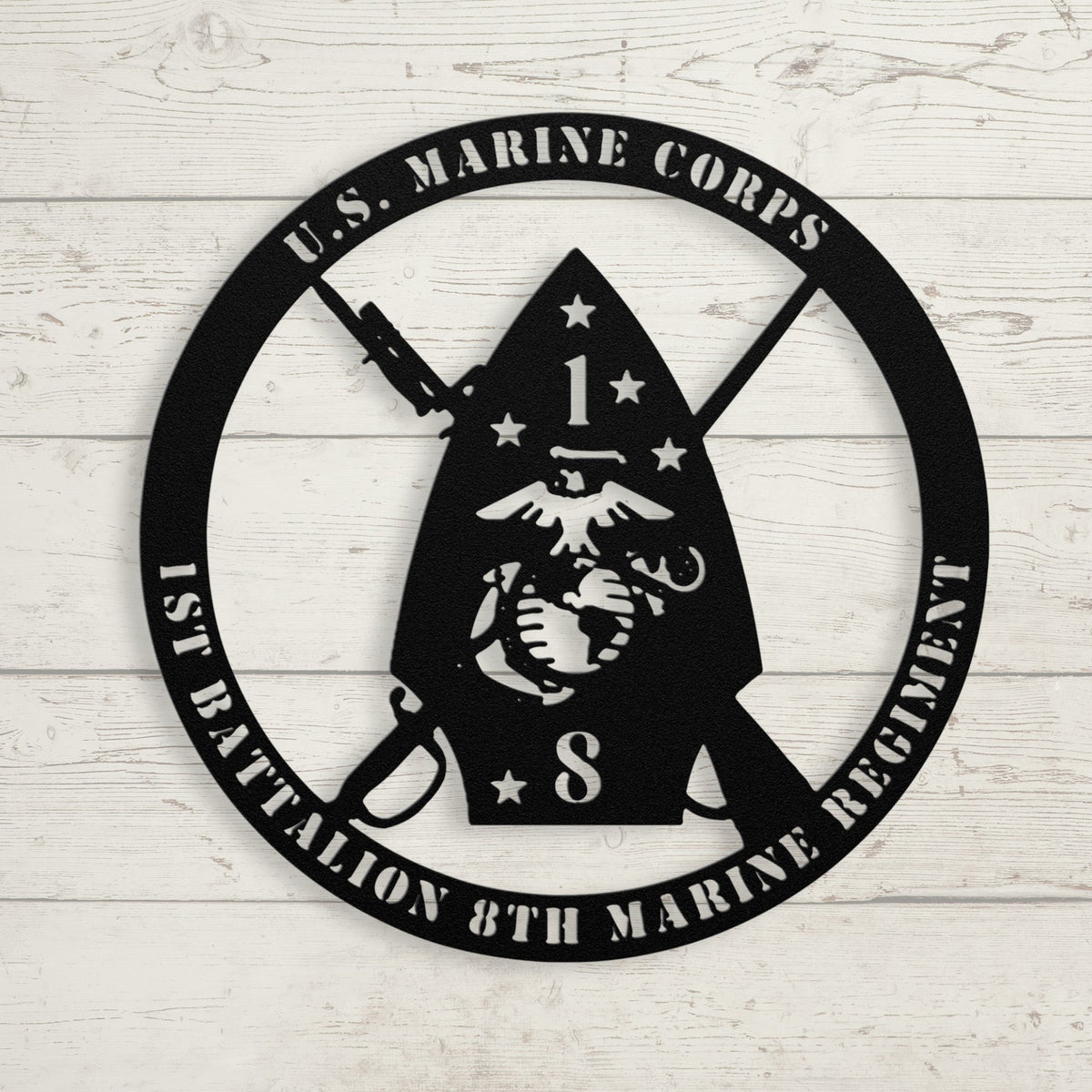 U.S. Marine Corps 1/8 Metal Wall Sign - BullyBellyMetal Sign