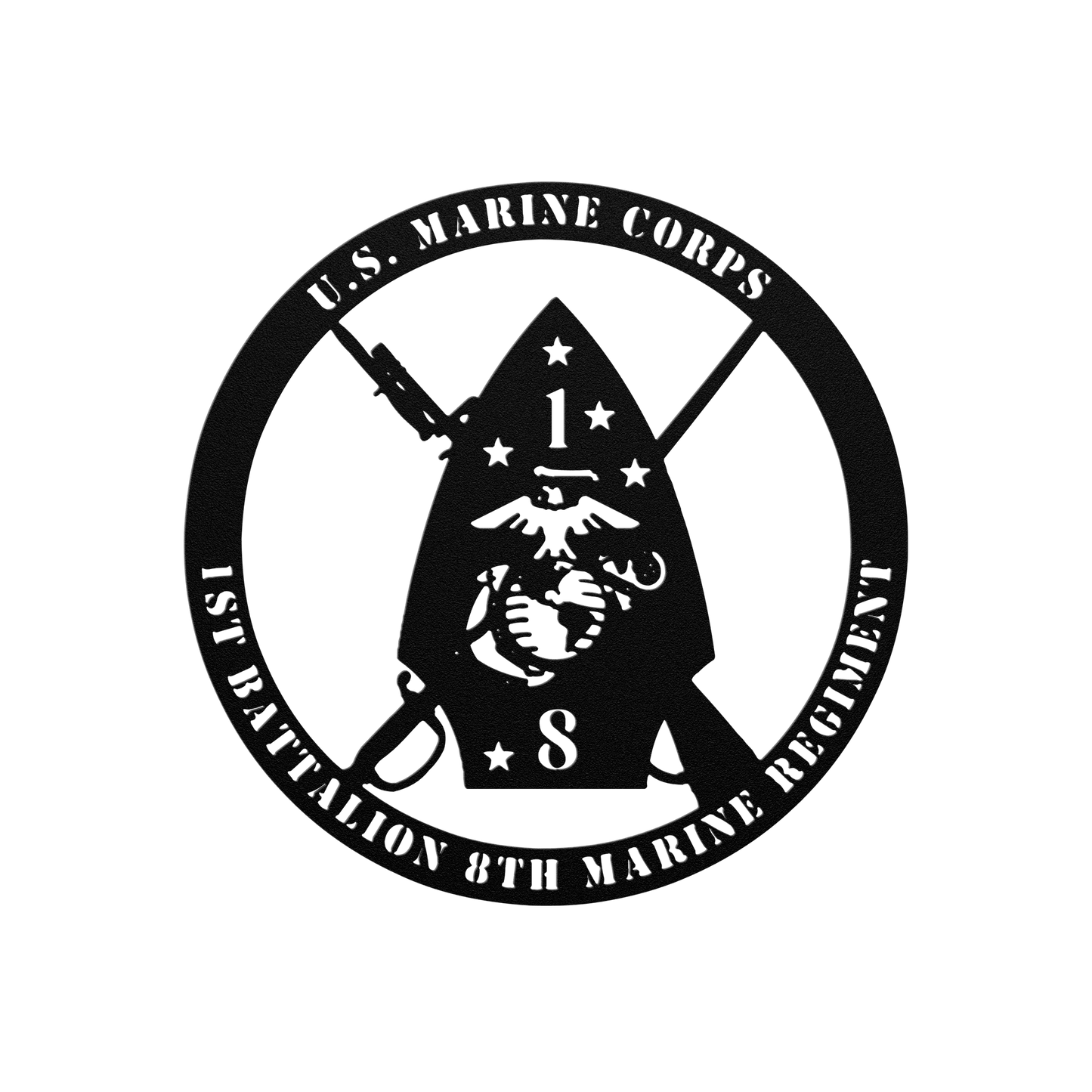 U.S. Marine Corps 1/8 - BullyBellyMetal Sign