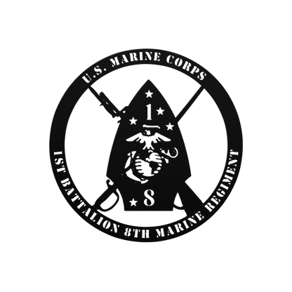 U.S. Marine Corps 1/8 - BullyBellyMetal Sign