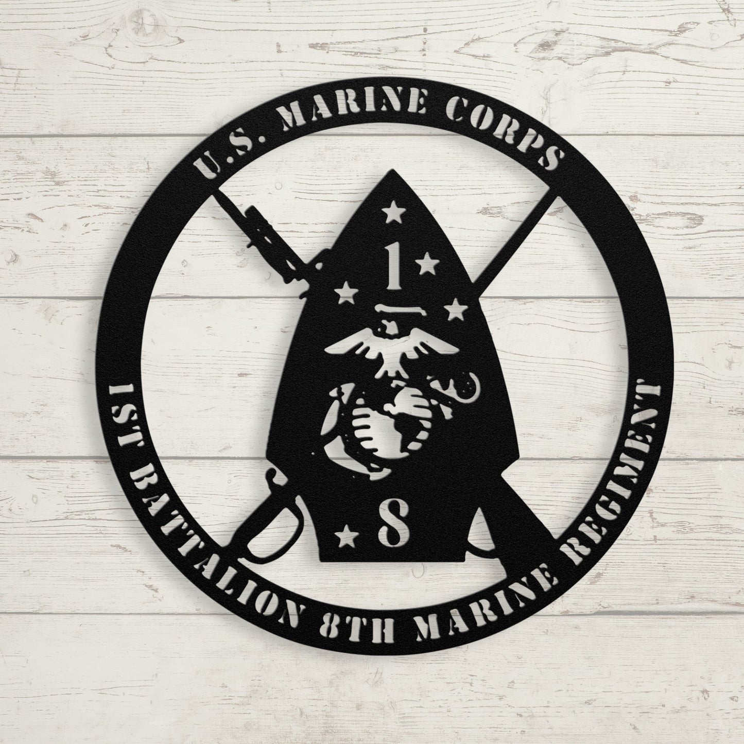 U.S. Marine Corps 1/8 - BullyBellyMetal Sign