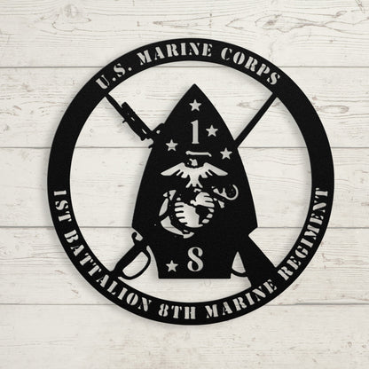 U.S. Marine Corps 1/8 - BullyBellyMetal Sign