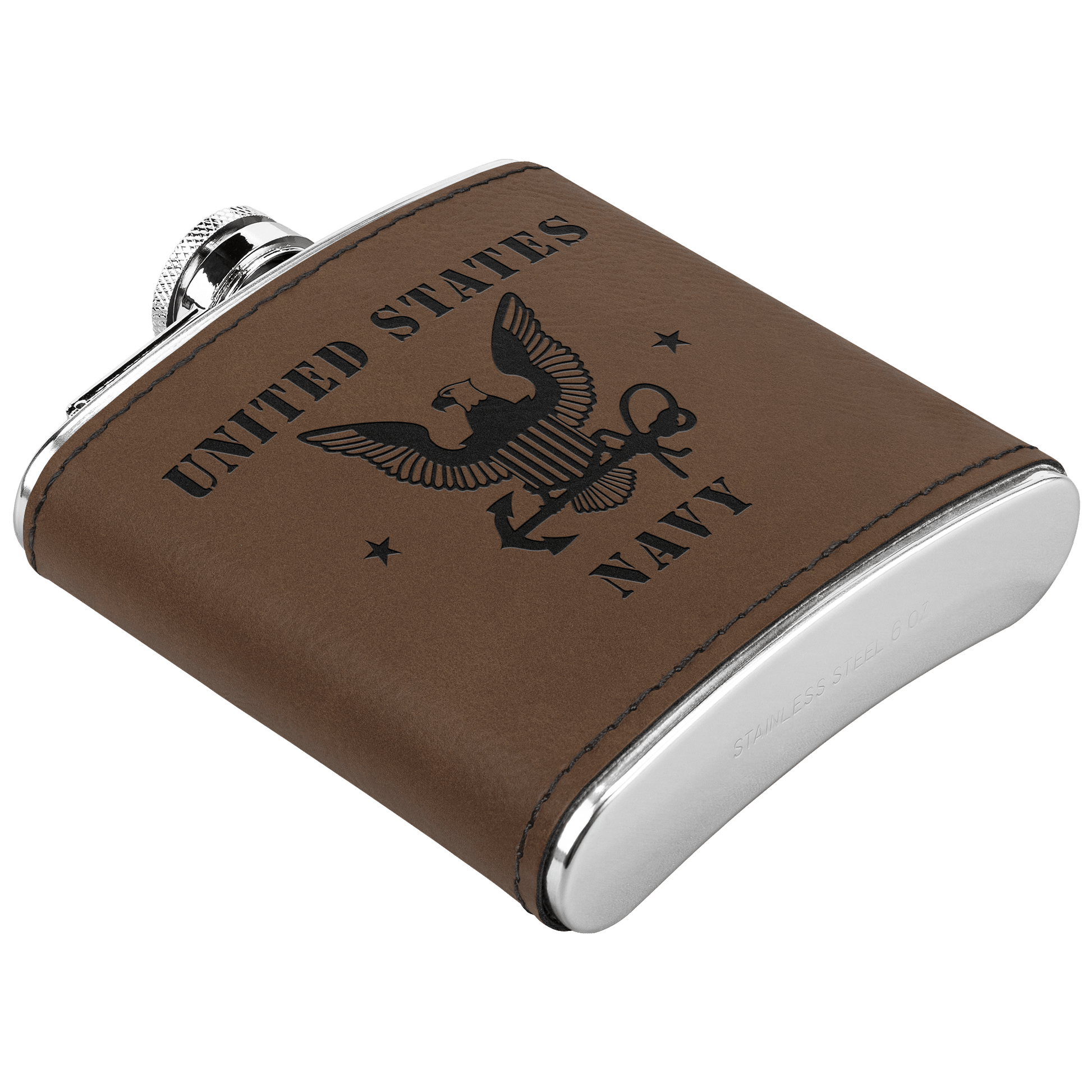 U.S. Navy Pocket Flask – Stainless Steel - BullyBellyDrinkware
