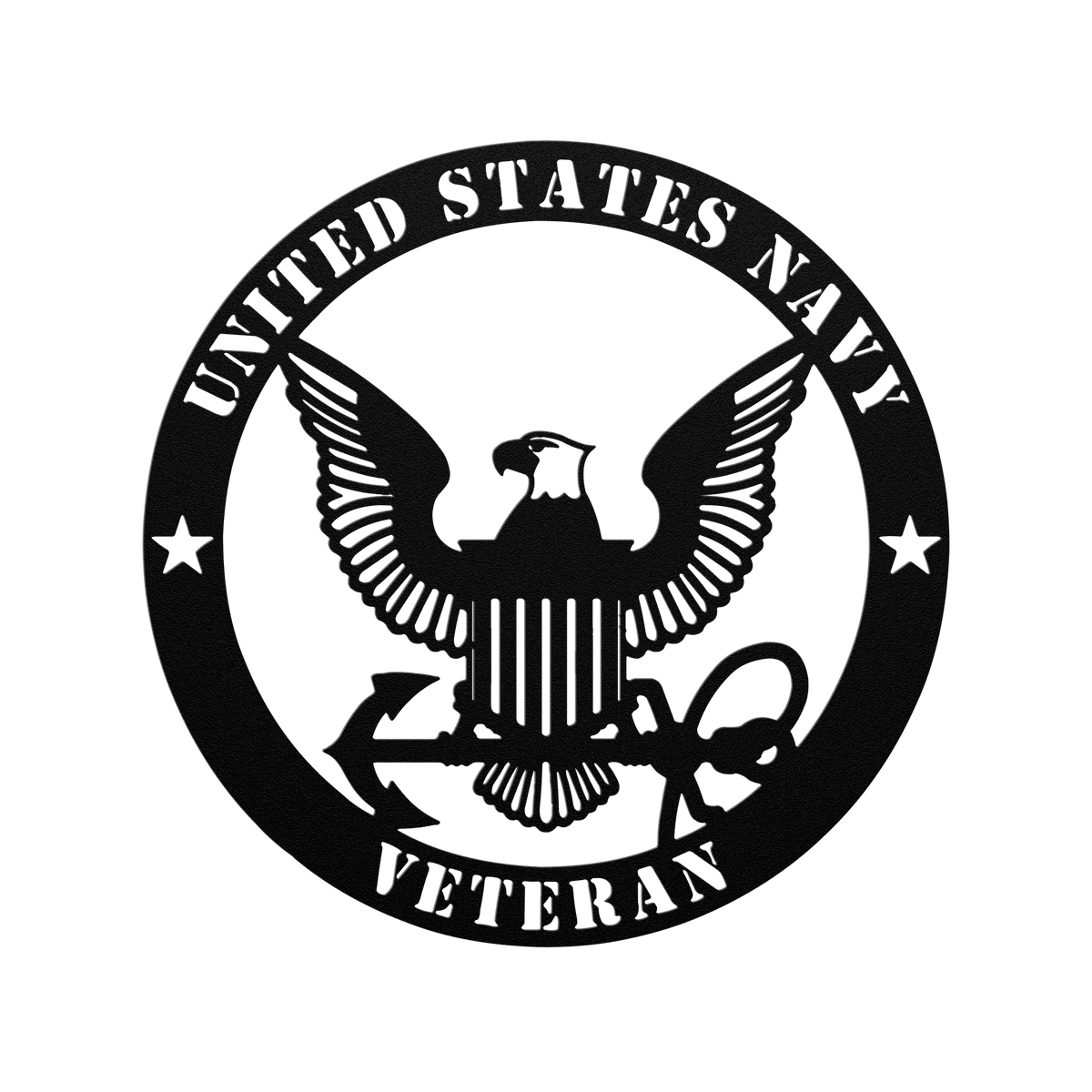 U.S. Navy Veteran Metal Sign – Eagle & Anchor Military Wall Art | Navy Veteran Gift - BullyBellyMetal Sign