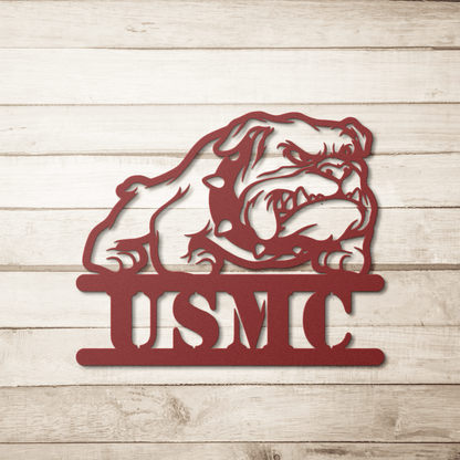 USMC Devil Dog Metal Sign - BullyBellyMetal Sign