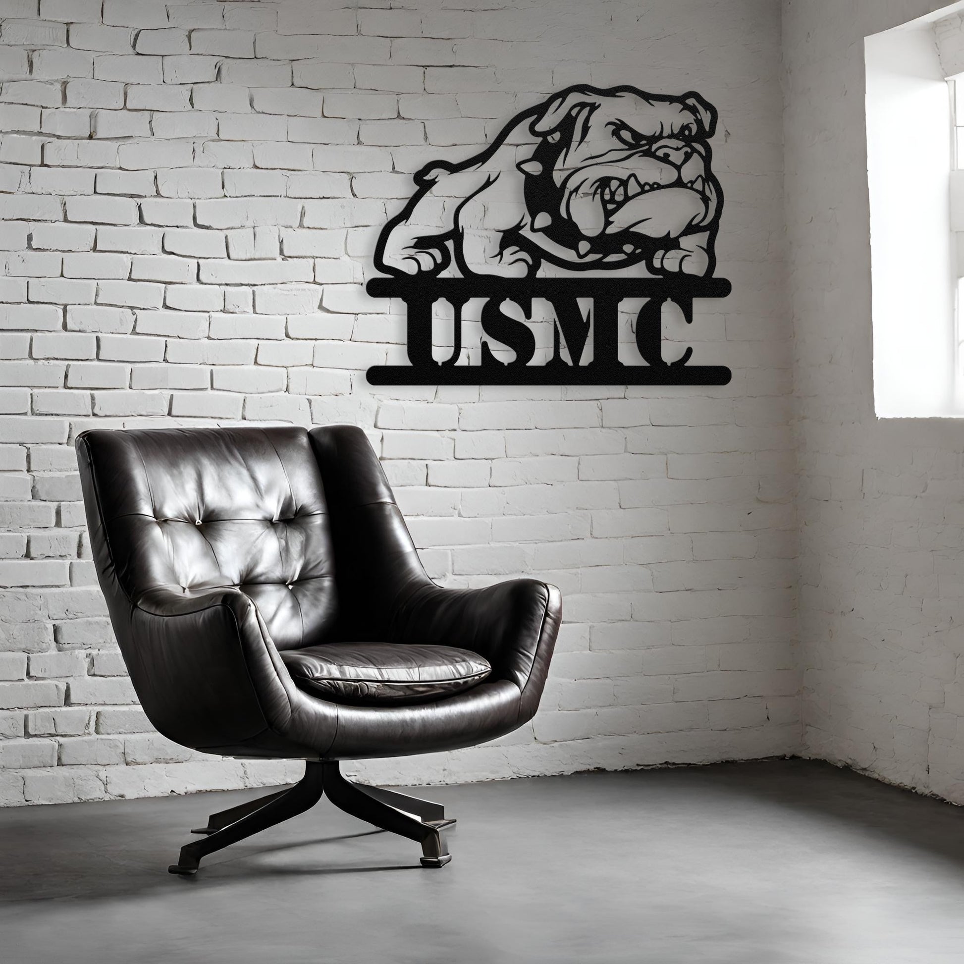 USMC Devil Dog Metal Sign - BullyBellyMetal Sign