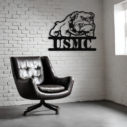 USMC Devil Dog Metal Sign - BullyBellyMetal Sign