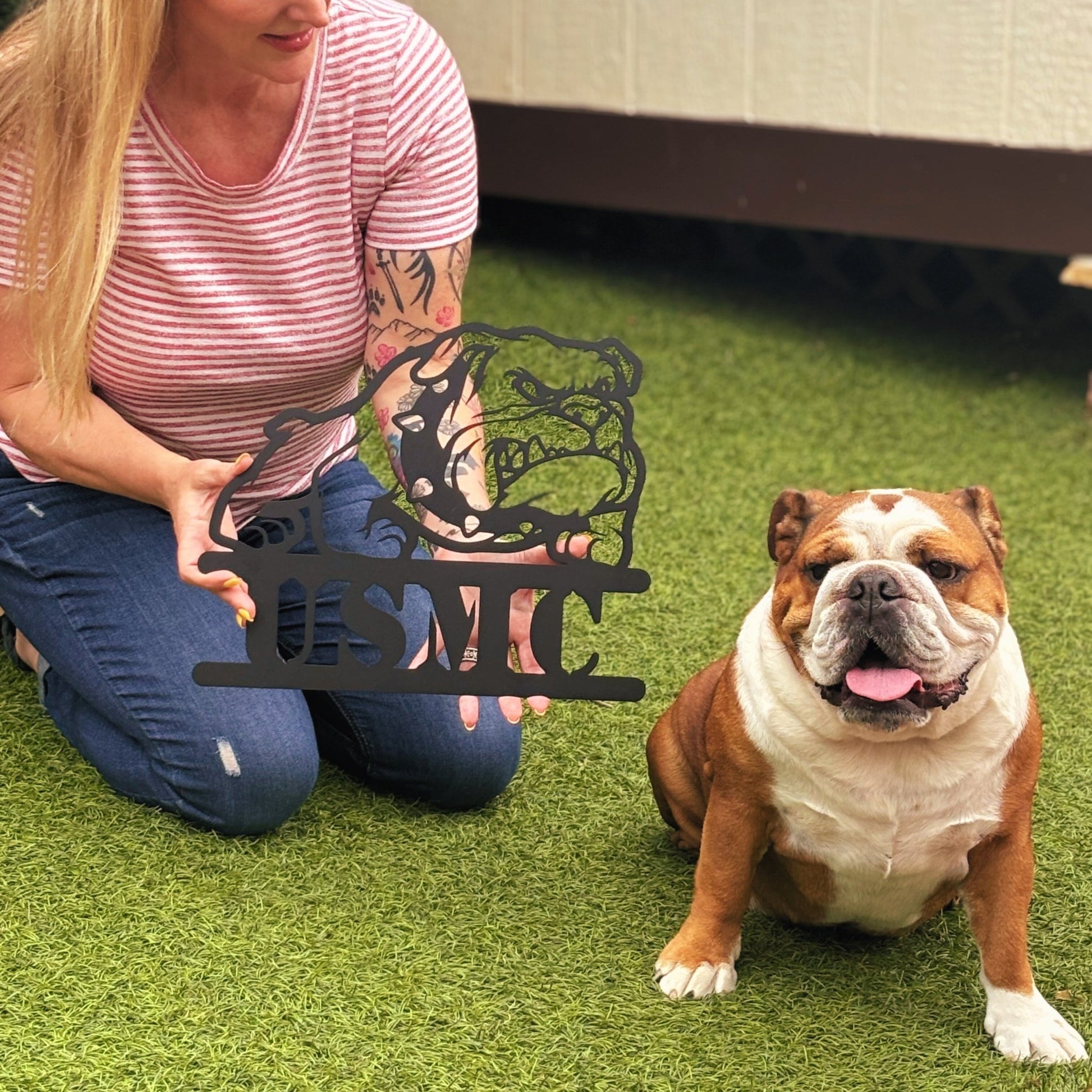 USMC Devil Dog Metal Sign - BullyBellyMetal Sign