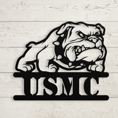 USMC Devil Dog Metal Wall Sign - BullyBellyMetal Sign
