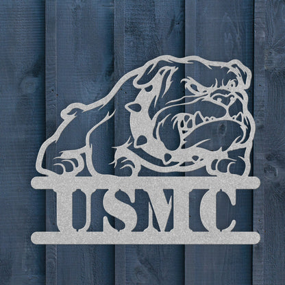 USMC Devil Dog Metal Wall Sign - BullyBellyMetal Sign