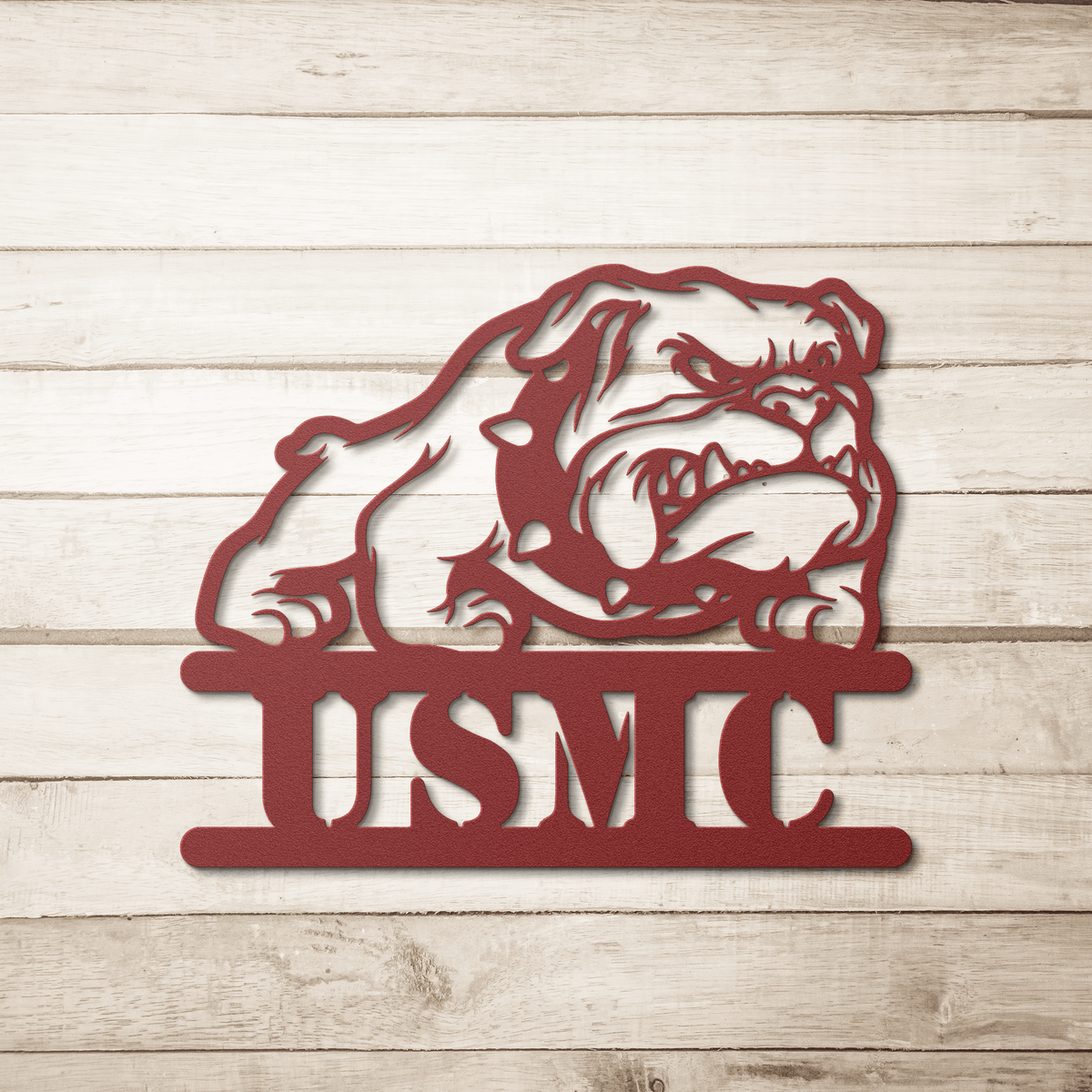 USMC Devil Dog Metal Wall Sign - BullyBellyMetal Sign