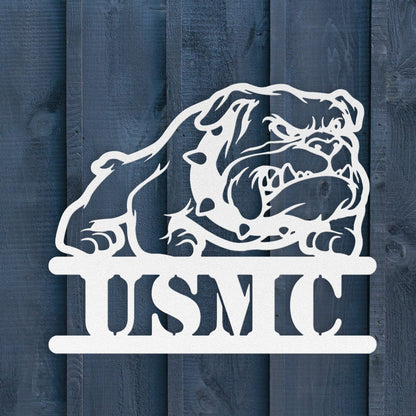 USMC Devil Dog Metal Wall Sign - BullyBellyMetal Sign