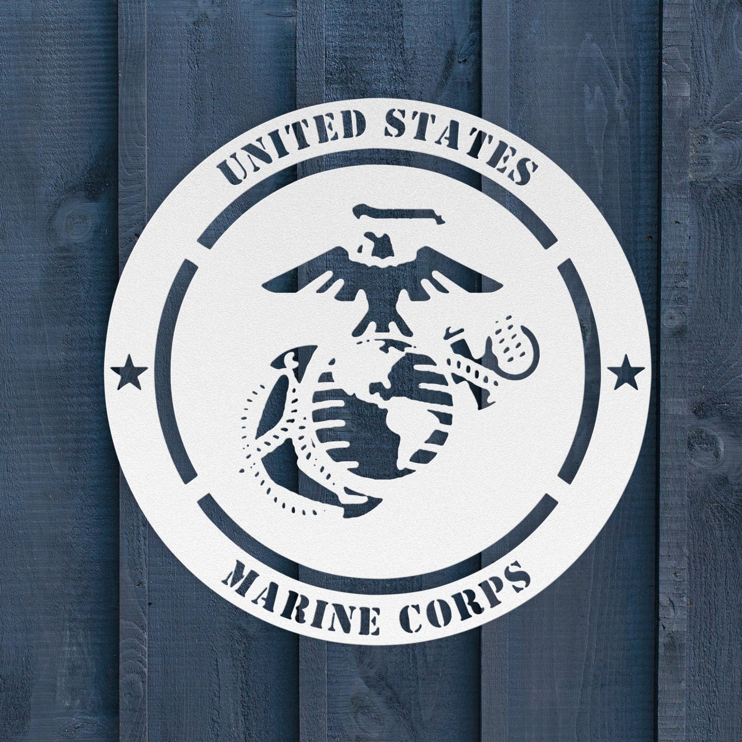 USMC Metal Wall Sign – Personalized Marine Corps Tribute for Enlistment, Promotion, or Retirement - BullyBellyMetal Sign