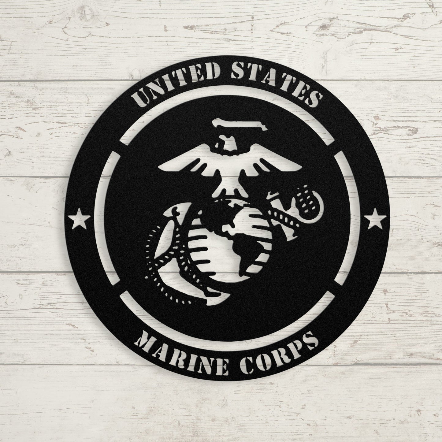 USMC Metal Wall Sign – Personalized Marine Corps Tribute for Enlistment, Promotion, or Retirement - BullyBellyMetal Sign