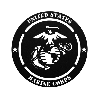 USMC Metal Wall Sign – Personalized Marine Corps Tribute - BullyBellyMetal Sign