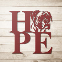 We All Need Hope and a Boxer Metal Wall sign - BullyBellyMetal Sign