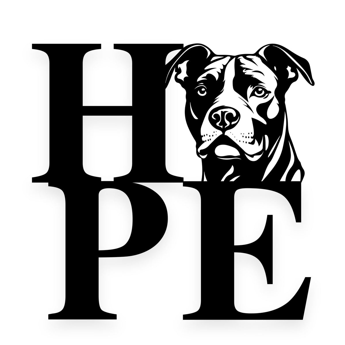 We All Need Hope and a Pitbull Metal Wall Sign - BullyBellyPitbull