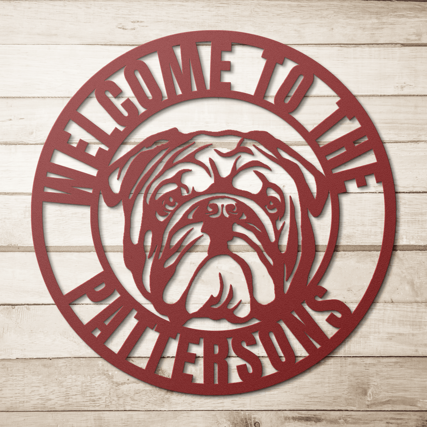 Welcome to Our Home Metal Wall Sign - BullyBellyMetal Sign