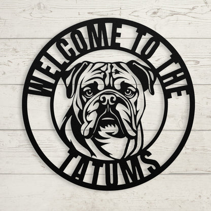 Welcome to Our Home Metal Wall Sign - BullyBellyMetal Sign