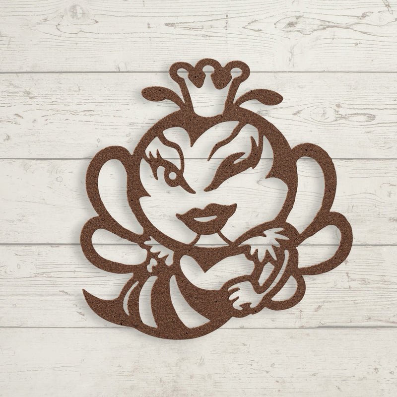 Winking Queen Bee Metal Sign - BullyBellyMetal Sign