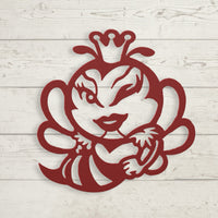 Winking Queen Bee Metal Sign - BullyBellyMetal Sign