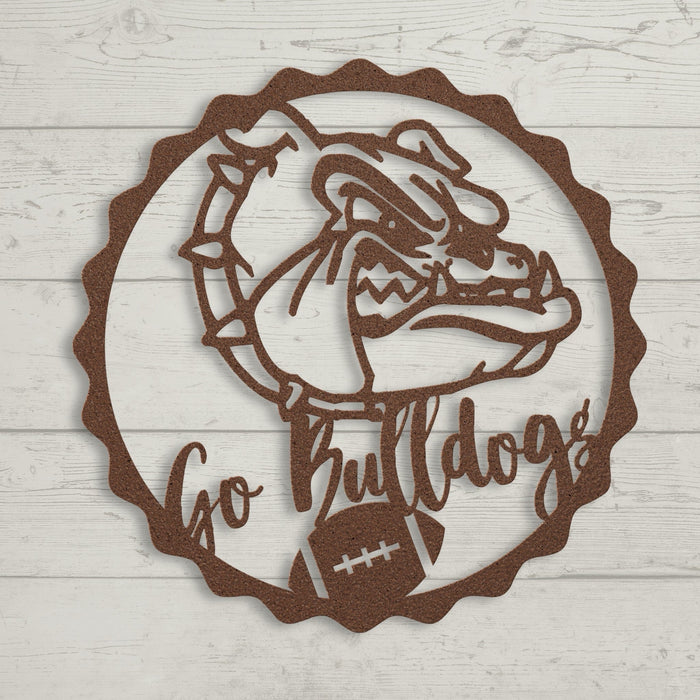 Bulldog Fan Metal Wall Art - BullyBellyWall Art