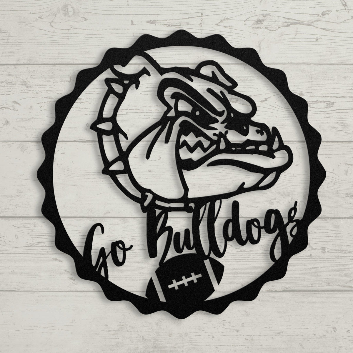 Bulldog Fan Metal Wall Art - BullyBellyWall Art