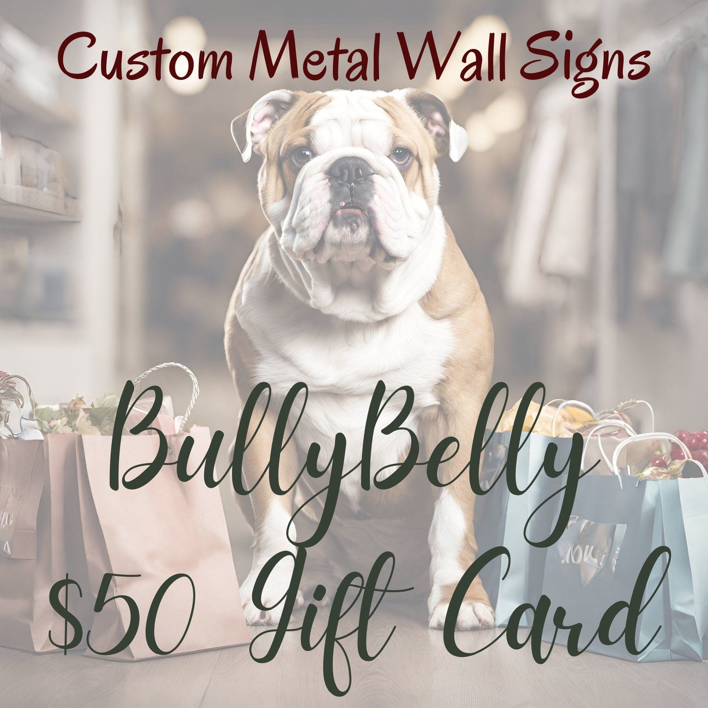 BullyBelly Metal Wall and Lawn Art Gift Card - BullyBellyHome Decor