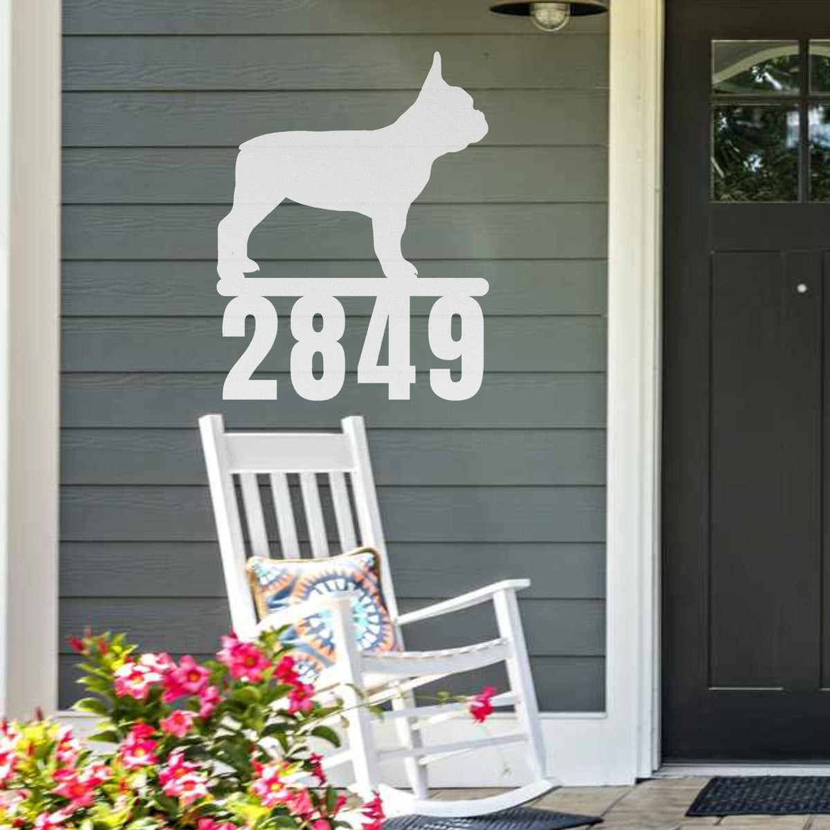 Destination French Bulldog Home Metal Sign - BullyBellyWall Art