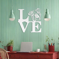 English Bulldog Love Metal Sign - BullyBellyWall Art