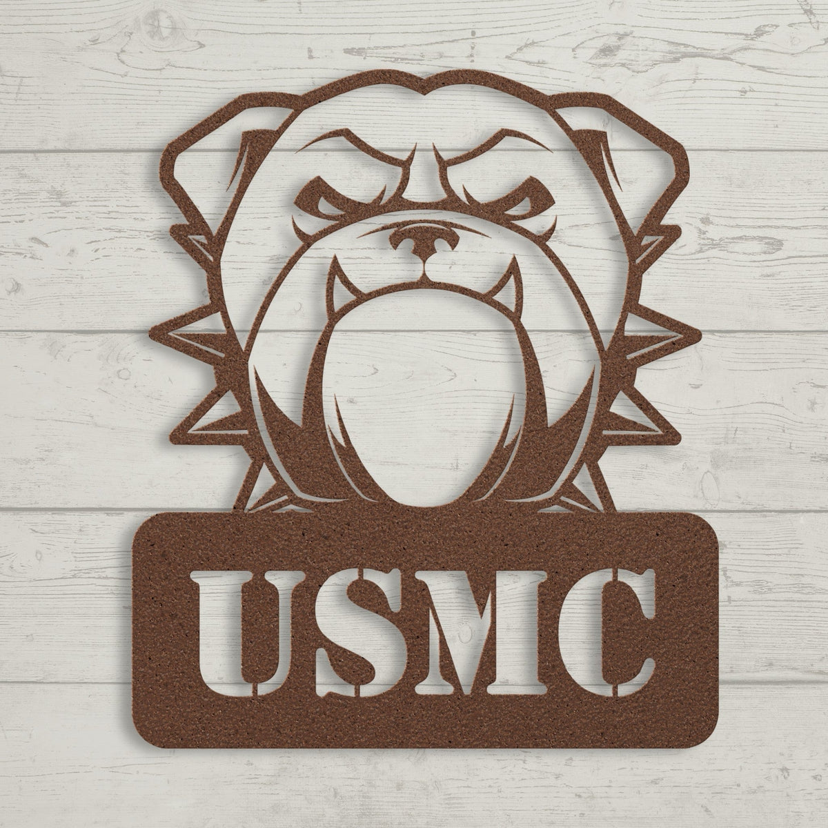 Fierce USMC Bulldog Metal Wall Sign - BullyBellyWall Art