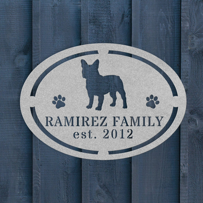 French Bulldog Family Established Metal Sign - BullyBelly