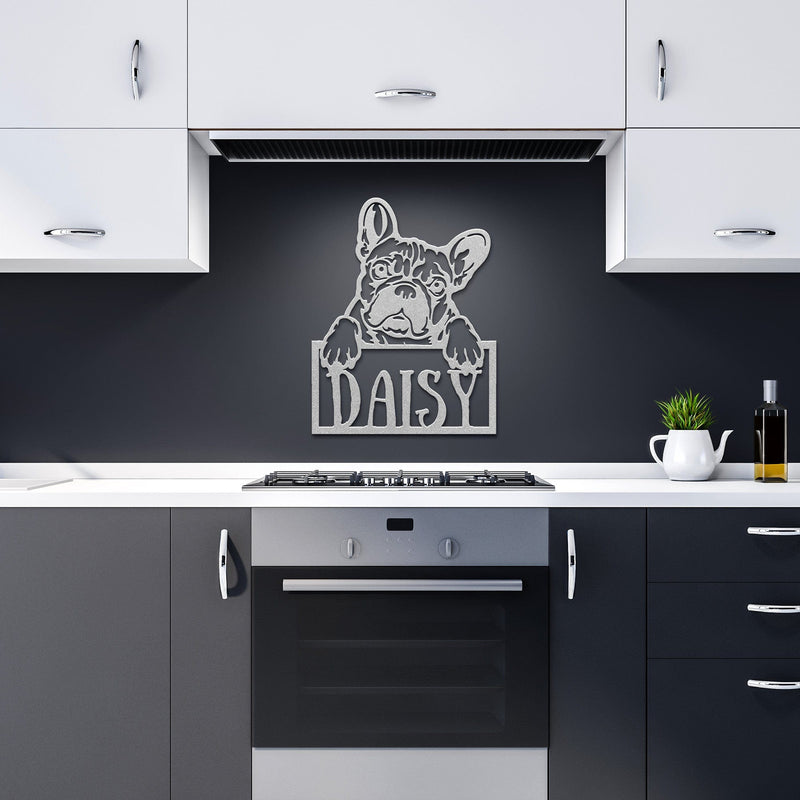 Frenchie Metal Nameplate - BullyBellyWall Art