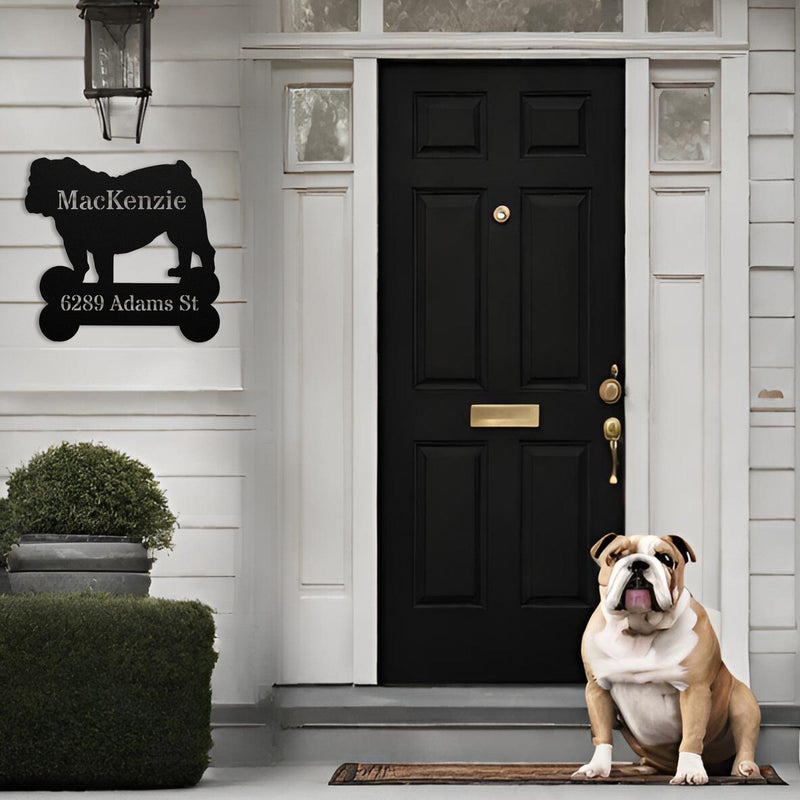 House of Bulldog Metal Wall Sign - BullyBellyWall Art