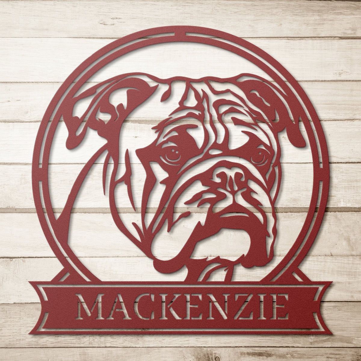 Majestic Bulldog Metal Sign - BullyBellyWall Art