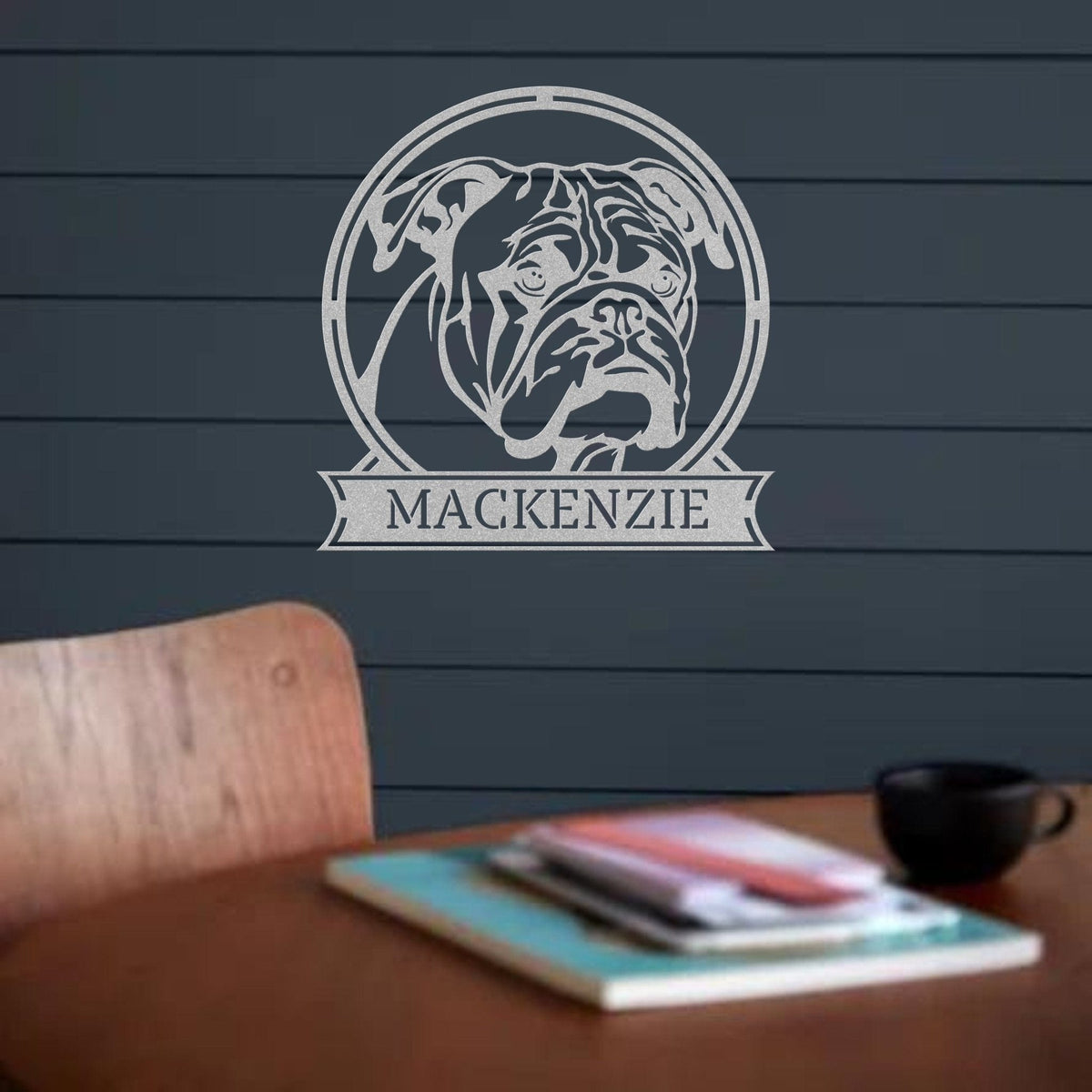 Majestic Bulldog Metal Sign - BullyBellyWall Art