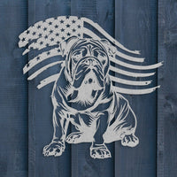 Patriotic Bulldog Metal Wall Art - BullyBellyWall Art