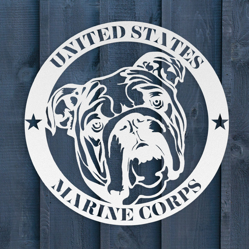 U.S. Marine Corps Bulldog Metal Wall Art - BullyBelly